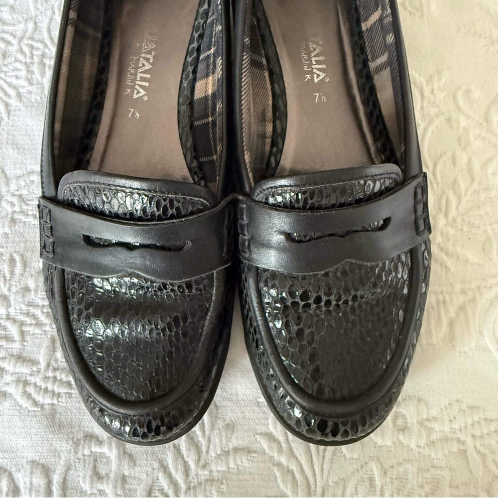 Aquatalia Marvin K Italian Black Loafer Moccassin size 8.5